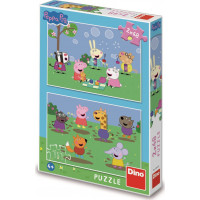 DINO Puzzle Prasátko Peppa a kamarádi 2x48 dílků
