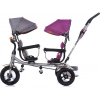 CHIPOLINO Tříkolka pro dvojčata 2Play Liliac,Platinum