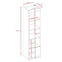 Regál CLASSIC - 46 cm - bílý