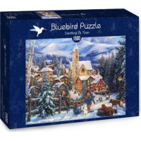 BLUEBIRD Puzzle Sáňkování u města 1500 dílků