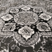 Kusový koberec NOBLE ornament oval - šedý