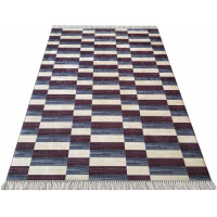 Kusový koberec BIANCA tiles - odstíny fialové/modré
