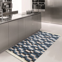 Kusový koberec BIANCA tiles - odstíny tmavě modré/béžové