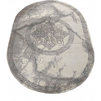 Kusový koberec STIVA ornament ovál - šedý