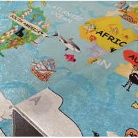 Dětský koberec Mapa světa