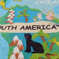 Dětský koberec Mapa světa