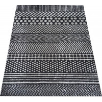 Kusový koberec KLARA stencil - tmavě šedý