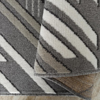 Kusový koberec KLARA pruhy - šedý