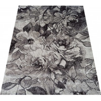 Kusový koberec PANNE květy - odstíny hnědé