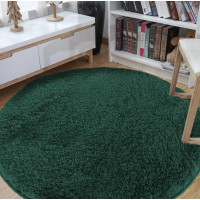 Moderní koberec SHAGGY CAMIL kulatý - zelený