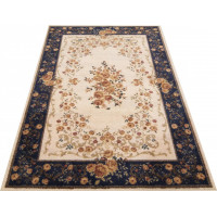 Kusový koberec Sakarya - tmavě modrý/béžový