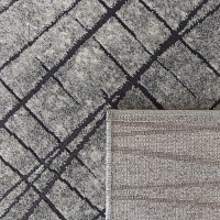 Kusový koberec MAGNE - tmavé linky - šedý
