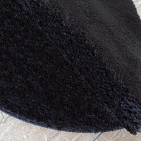 Moderní koberec SHAGGY CAMIL kulatý - černý