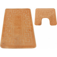 Sada koupelnových předložek s výřezem TÁŇA - greek - oranžová