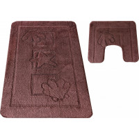 Sada koupelnových předložek s výřezem TÁŇA - sea - hnědá