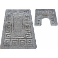 Sada koupelnových předložek s výřezem TÁŇA - greek - šedá