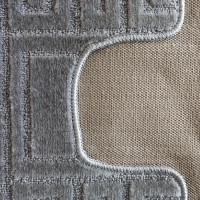 Sada koupelnových předložek s výřezem TÁŇA - greek - šedá