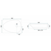 Keramické umyvadlo MAXMAX Rea GRETA 55 cm