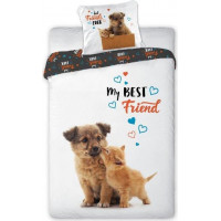 Dětské bavlněné povlečení BEST FRIENDS - Kamarádi - 140x200 cm
