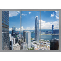 Moderní fototapeta - Výhled z okna mrakodrapu - 360x254 cm