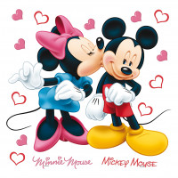 Dětská samolepka DISNEY MICKEY & MINNIE 30x30 cm