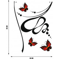 Designová samolepka ABSTRAKCE MOTÝLŮ 65x85 cm