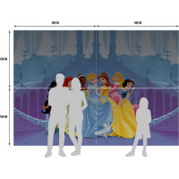 Dětská fototapeta DISNEY - Princezny na zámku - 360x254 cm