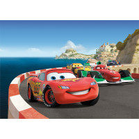 Dětská fototapeta DISNEY - Závody CARS na horské silnici - 255x180 cm