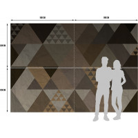 Moderní fototapeta - Abstrakce s trojúhelníky - 360x254 cm