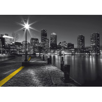 Moderní fototapeta - Nábřeží v noci - 360x254 cm