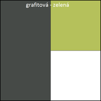 Barevné provedení - grafit / zelená / bílá