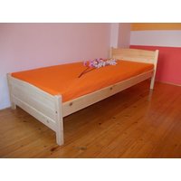 Vyšší postel z MASIVU IGNAZIO 200x180 cm + ROŠT