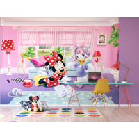 Dětská fototapeta DISNEY - Minnie a Daisy poslouchají hudbu - 360x270 cm