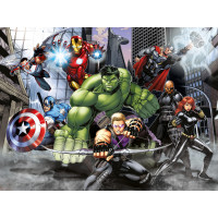 Dětská fototapeta MARVEL - Hrdinové Avengers v akci - 360x270 cm