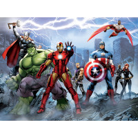 Dětská fototapeta MARVEL - Avengers v boji proti nepřátelům - 360x270 cm