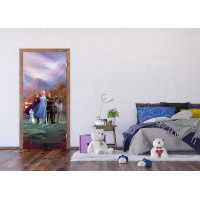 Dětská fototapeta DISNEY - Hrdinové Frozen II. na horské plošině - 90x202 cm