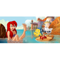 Dětská fototapeta DISNEY - Šťastná Ariel - 202x90 cm