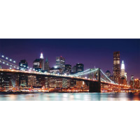 Moderní fototapeta - Večerní Brooklynský most - 202x90 cm