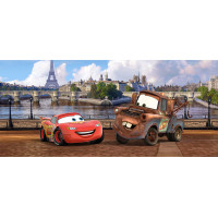 Dětská fototapeta DISNEY - CARS ve Francii - 202x90 cm