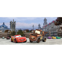 Dětská fototapeta DISNEY - CARS v Anglii - 202x90 cm