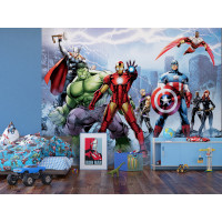 Dětská fototapeta MARVEL - Avengers v boji proti nepřátelům - 360x270 cm