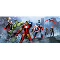 Dětská fototapeta MARVEL - Avengers v boji proti nepřátelům - 202x90 cm