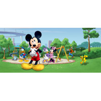 Dětská fototapeta DISNEY - Mickey Mouse s kamarády na hřišti - 202x90 cm