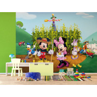 Dětská fototapeta DISNEY - Mickey Mouse s přáteli na farmě - 360x270 cm