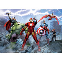 Dětská fototapeta MARVEL - Avengers v boji proti nepřátelům - 252x182 cm