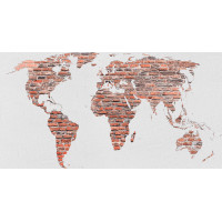 Moderní fototapeta - Retro mapa v cihlové barvě - 155x110 cm