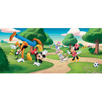 Dětská fototapeta DISNEY - Mickey Mouse s kamarády v parku - 202x90 cm