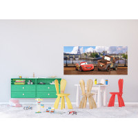 Dětská fototapeta DISNEY - CARS ve Francii - 202x90 cm