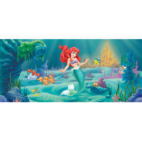 Dětská fototapeta DISNEY - Ariel u podmořského zámku - 202x90 cm