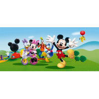 Dětská fototapeta DISNEY - Veselý Mickey Mouse s přáteli - 202x90 cm